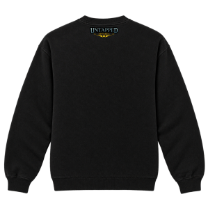 Untapped Apparel sweater, back view with Untapped Apparel logo