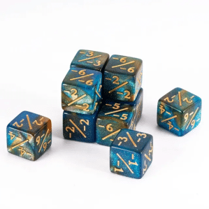 Ember & Moss counter dice, -1/-1 dice