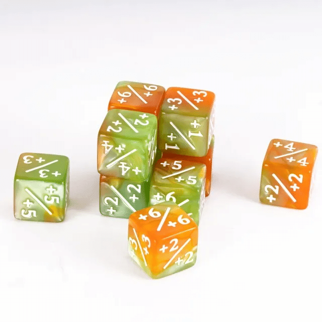 Ember & Moss counter dice, +1/+1 dice